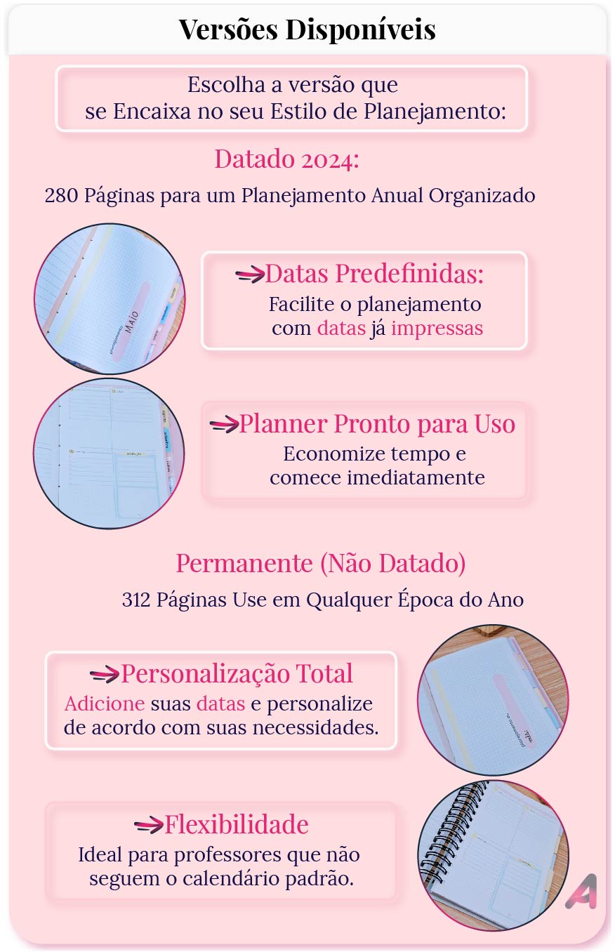 Planner Professor | Pré-Escola Simplifique O Planejamento E Liberte Seu Tempo Com O Planner Professor Da Arte 18 Papelaria De Luxo!